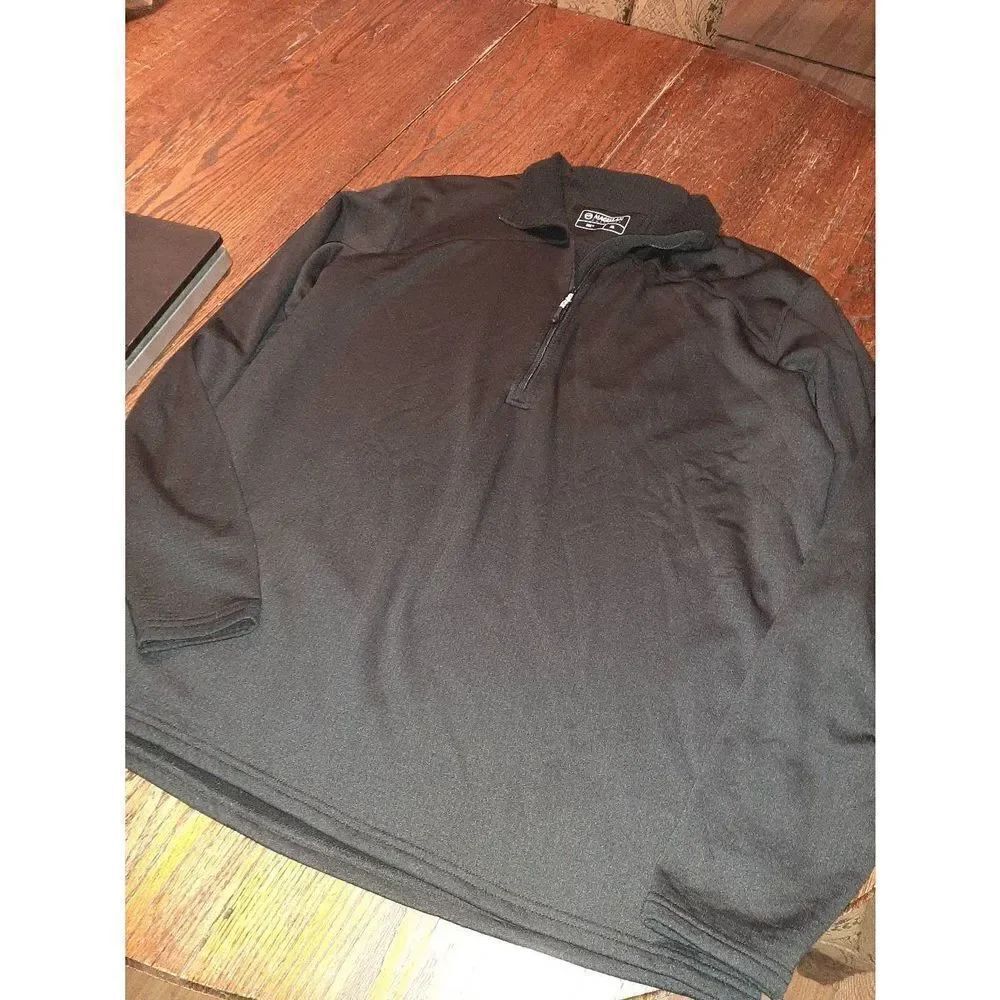 XL Magellan Outdoors Black Long Sleeve Pullover 1/4 Zip Shirt